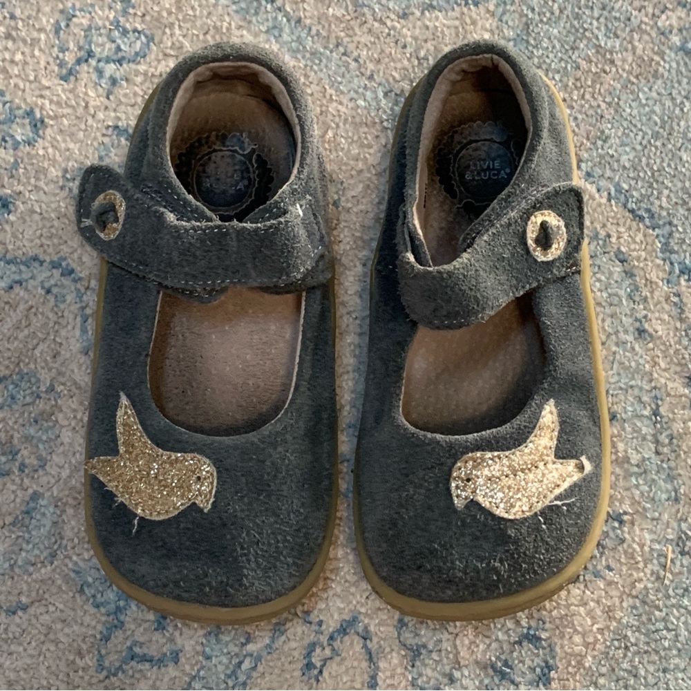 Livie & Luca Blue with Silver Bird Shoes